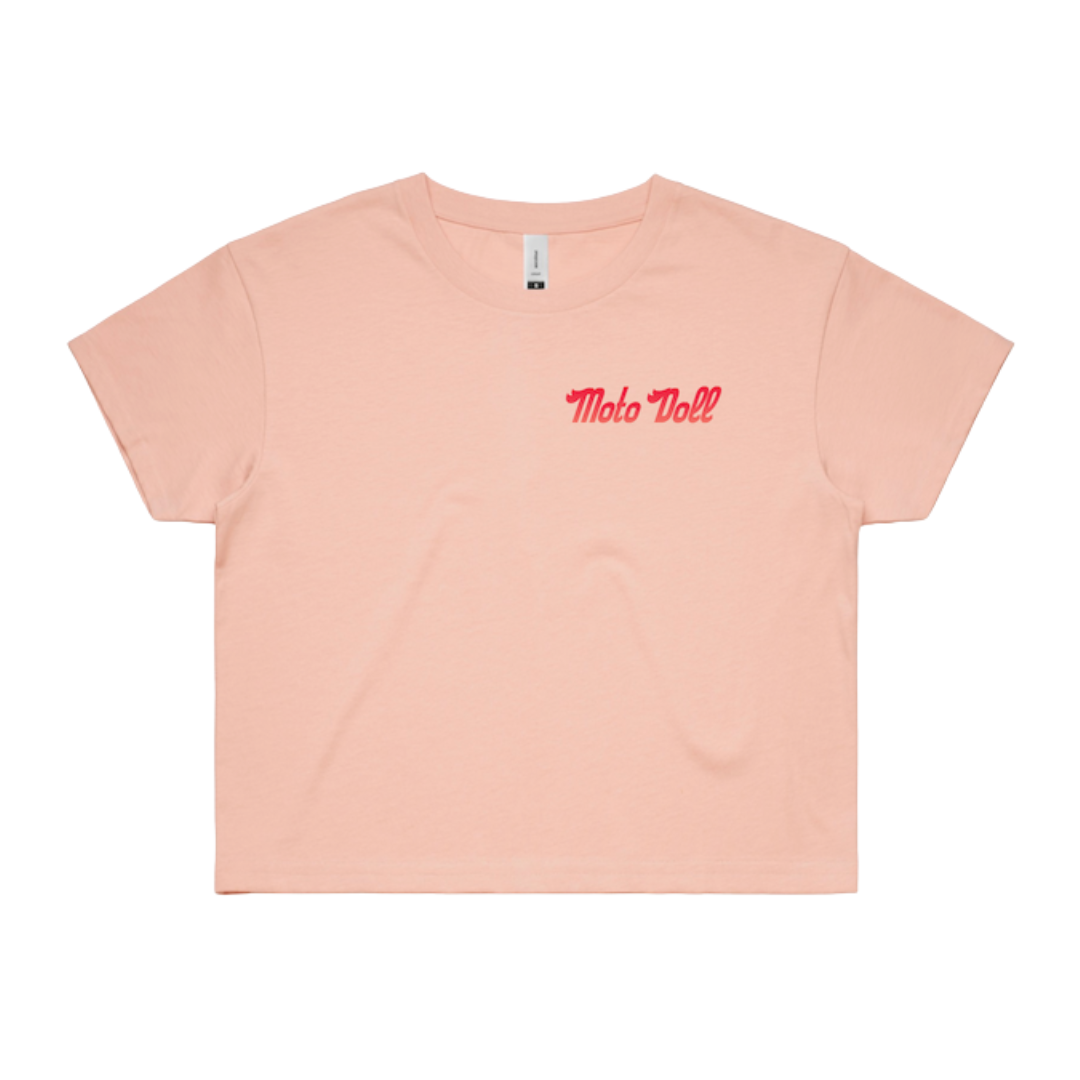 Kick-Start My Heart Unisex Crop Tee, Pink